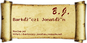 Barkóczi Jonatán névjegykártya